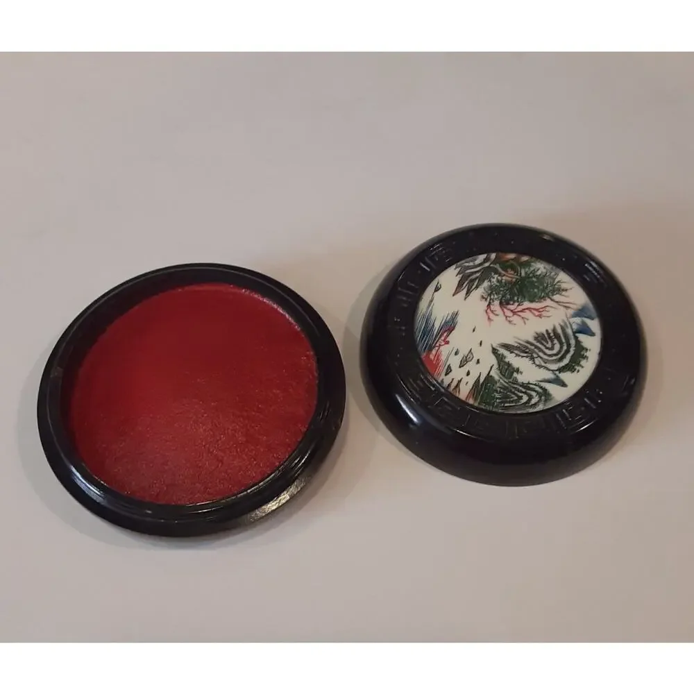 Fairy Asian Lacquarware And Red Stamp Seal Ink